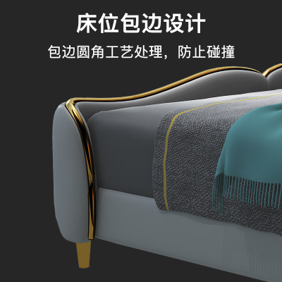 新中式全簡約現(xiàn)代實木床
